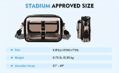 Crossbody Bag for Women – PVC, Lightweight, Clear, Multi Pocket – detail view 12