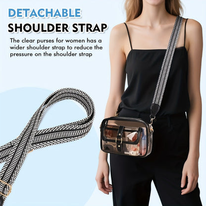 Crossbody Bag for Women – PVC, Lightweight, Clear, Multi Pocket – detail view 3