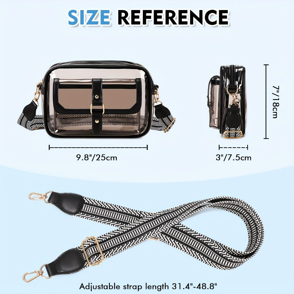 Crossbody Bag for Women – PVC, Lightweight, Clear, Multi Pocket – detail view 5