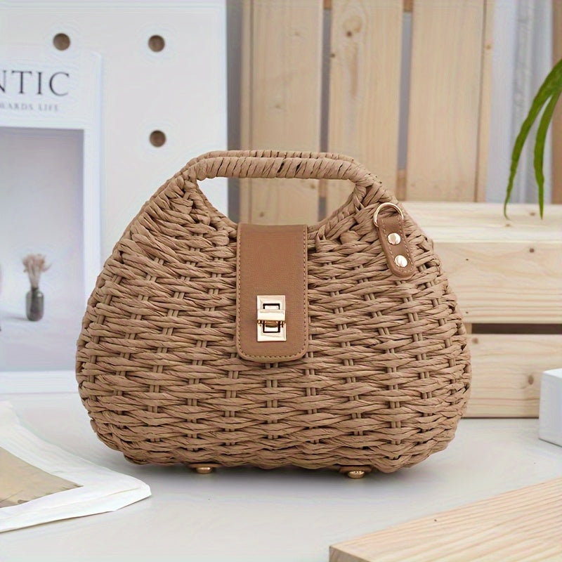 Crossbody Bag for Women – Straw, Polyester, Lightweight, for Travel & Everyday Use – detail view 11