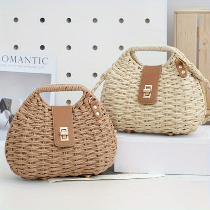 Crossbody Bag for Women – Straw, Polyester, Lightweight, for Travel & Everyday Use – detail view 6