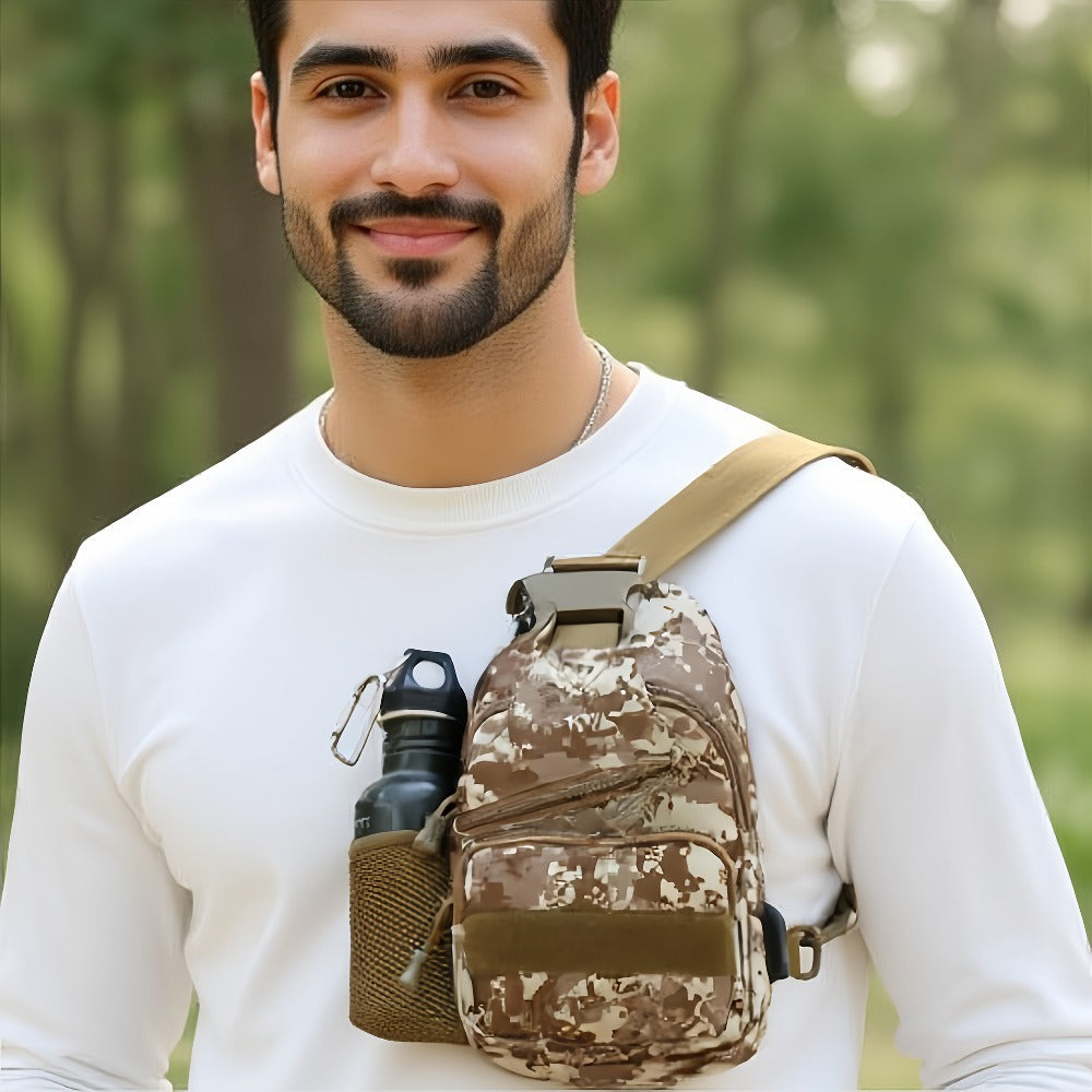 Crossbody Bag for Women – Tactical Camouflage Oxford Cloth Charging – detail view 7