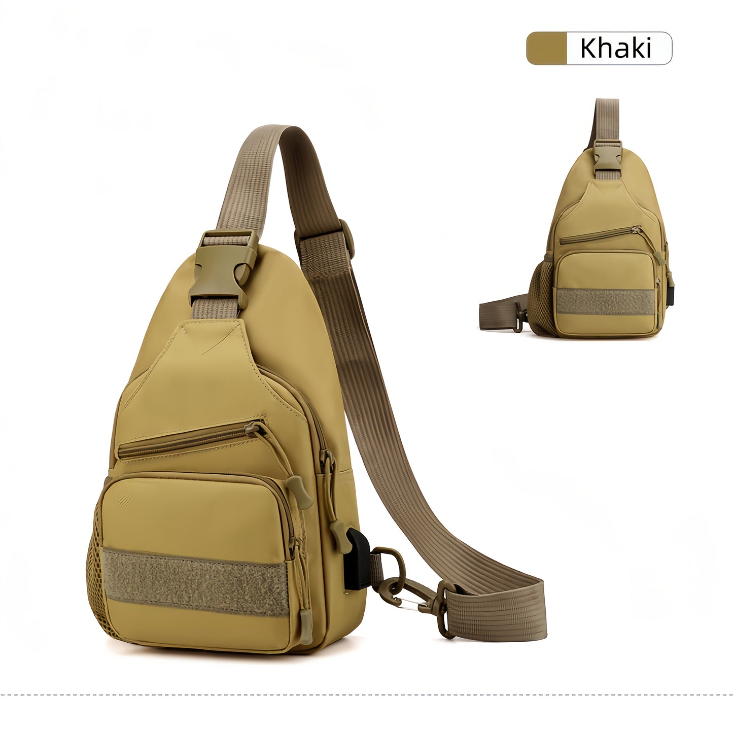 Crossbody Bag for Women – Tactical Camouflage Oxford Cloth Charging – detail view 15