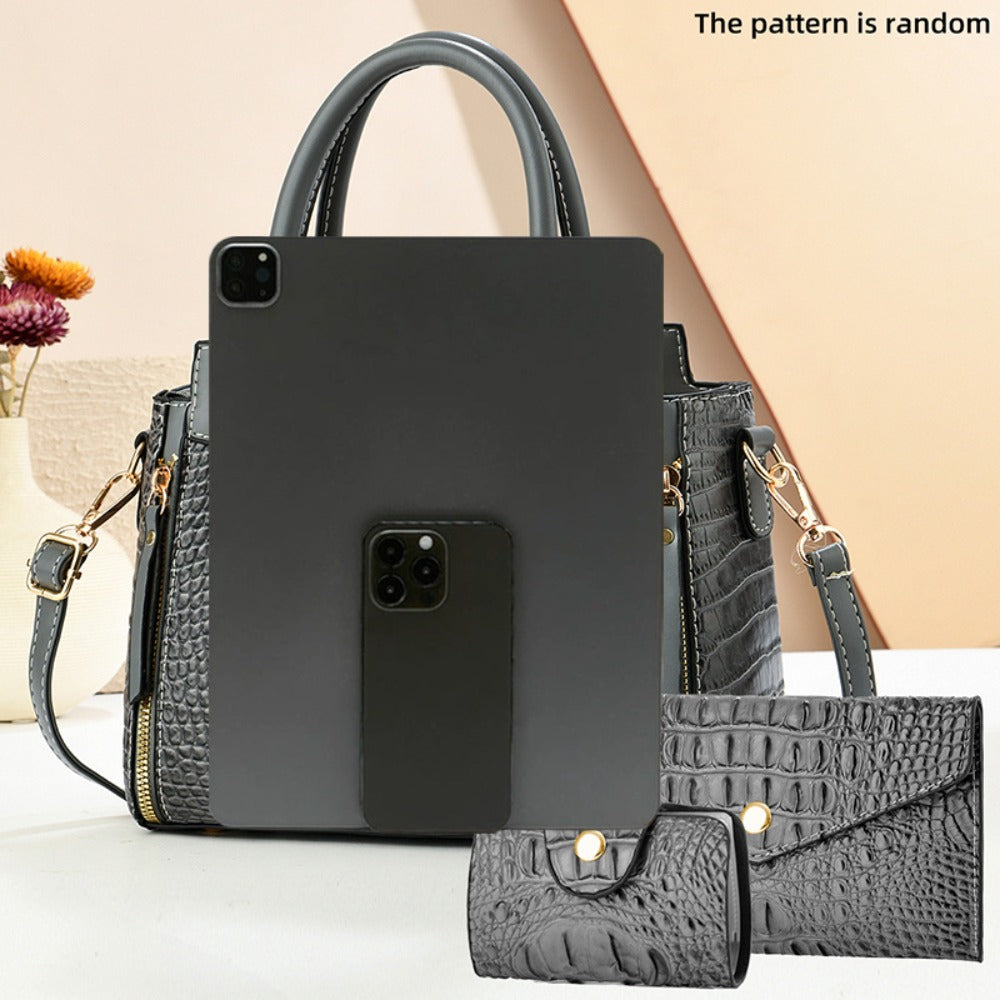 Crossbody Bag for Women – for Travel & Everyday Use, Crocodile Pattern Set Detachable – detail view 6
