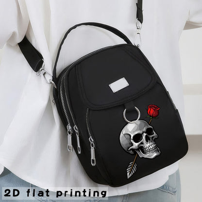 Crossbody Bag for Women – for Travel & Everyday Use, Rose Arrow Print Zipper Closure – detail view 10