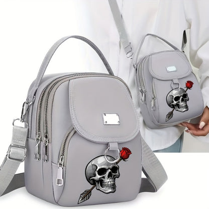 Crossbody Bag for Women – for Travel & Everyday Use, Rose Arrow Print Zipper Closure – detail view 2