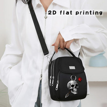 Crossbody Bag for Women – for Travel & Everyday Use, Rose Arrow Print Zipper Closure – detail view 4