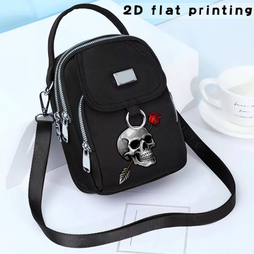 Crossbody Bag for Women – for Travel & Everyday Use, Rose Arrow Print Zipper Closure – detail view 8