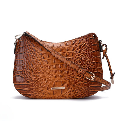 Crossbody Bag for Women – for Travel & Everyday Use, Crocodile Pattern Vintage Textured – detail view 3