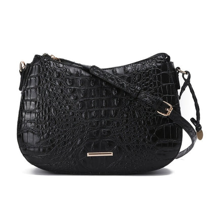 Crossbody Bag for Women – for Travel & Everyday Use, Crocodile Pattern Vintage Textured – detail view 15