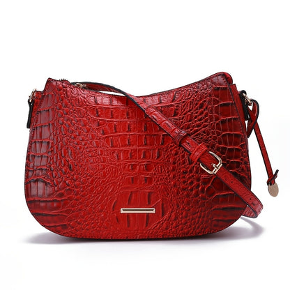 Crossbody Bag for Women – for Travel & Everyday Use, Crocodile Pattern Vintage Textured – alternate view