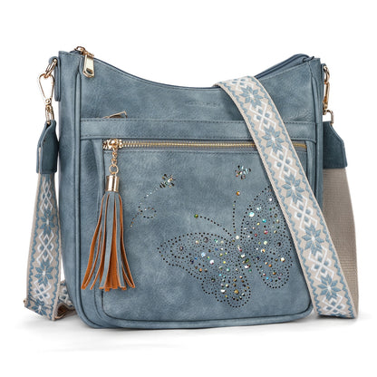 Crossbody Bag for Women – for Travel & Everyday Use, Vintage Pattern Adjustable Strap – detail view 3