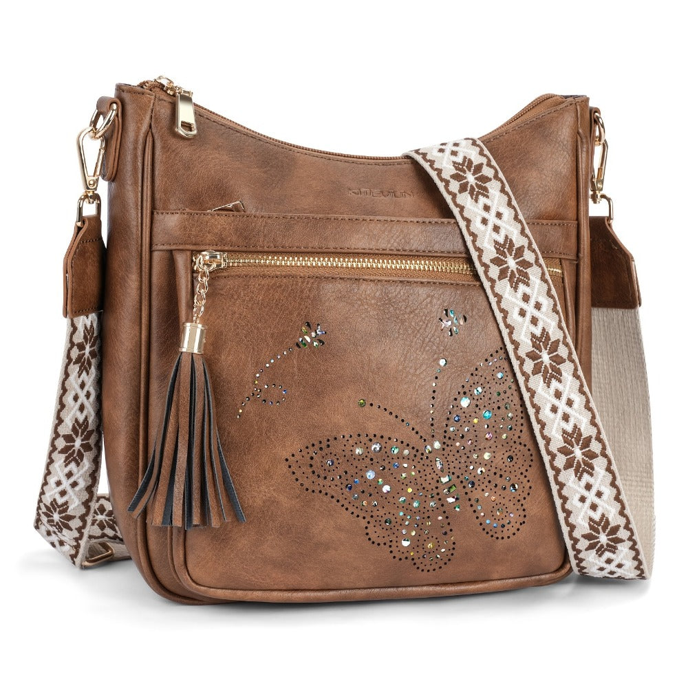 Crossbody Bag for Women – for Travel & Everyday Use, Vintage Pattern Adjustable Strap – detail view 16