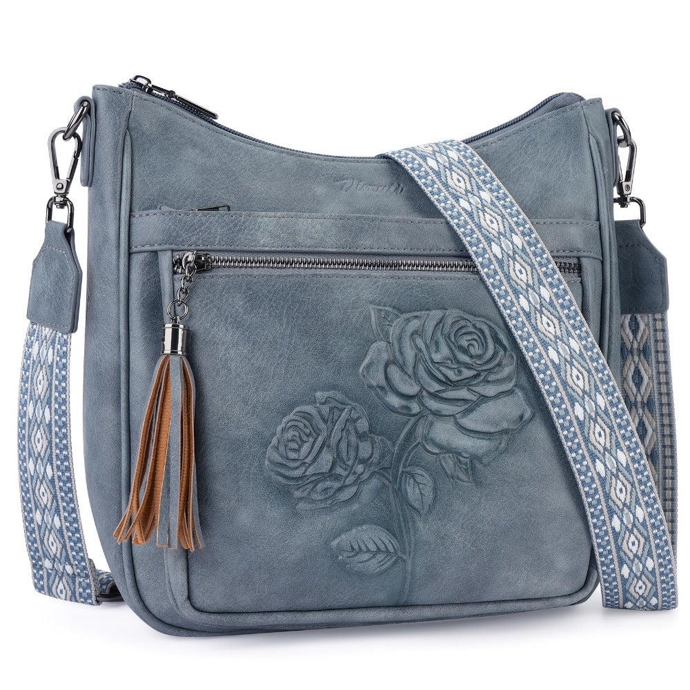 Crossbody Bag for Women – for Travel & Everyday Use, Vintage Pattern Adjustable Strap – detail view 17