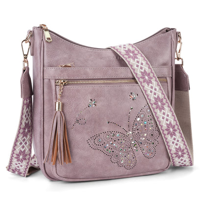 Crossbody Bag for Women – for Travel & Everyday Use, Vintage Pattern Adjustable Strap – detail view 2