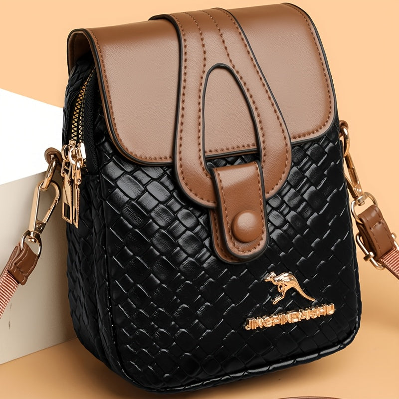 Crossbody Bag for Women – for Travel & Work, Woven Small Square Detachable Strap – detail view 11