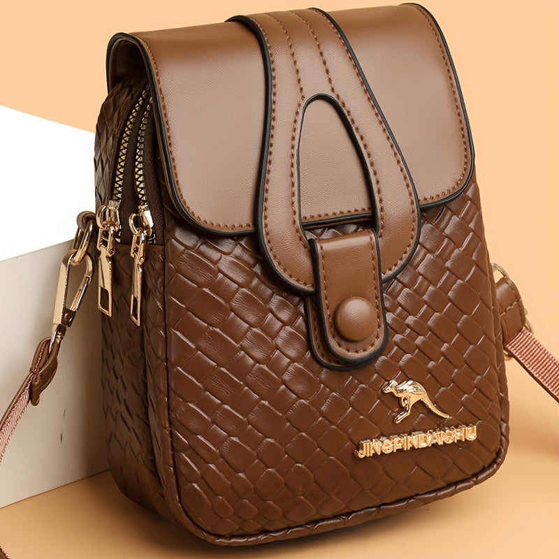 Crossbody Bag for Women – for Travel & Work, Woven Small Square Detachable Strap – detail view 12