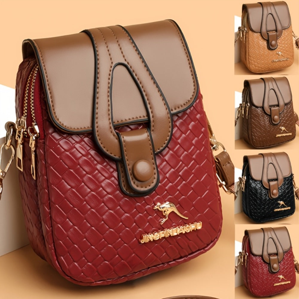 Crossbody Bag for Women – for Travel & Work, Woven Small Square Detachable Strap – alternate view