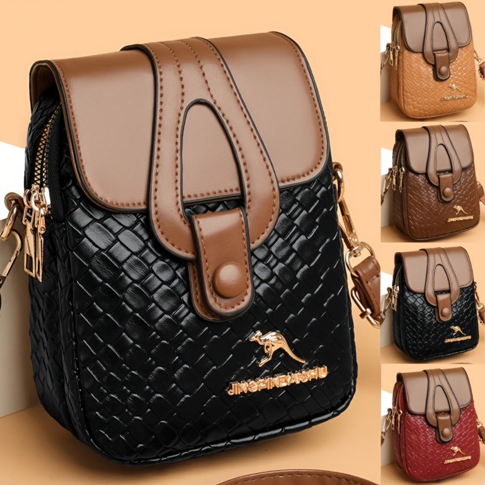 Crossbody Bag for Women – for Travel & Work, Woven Small Square Detachable Strap – detail view 6