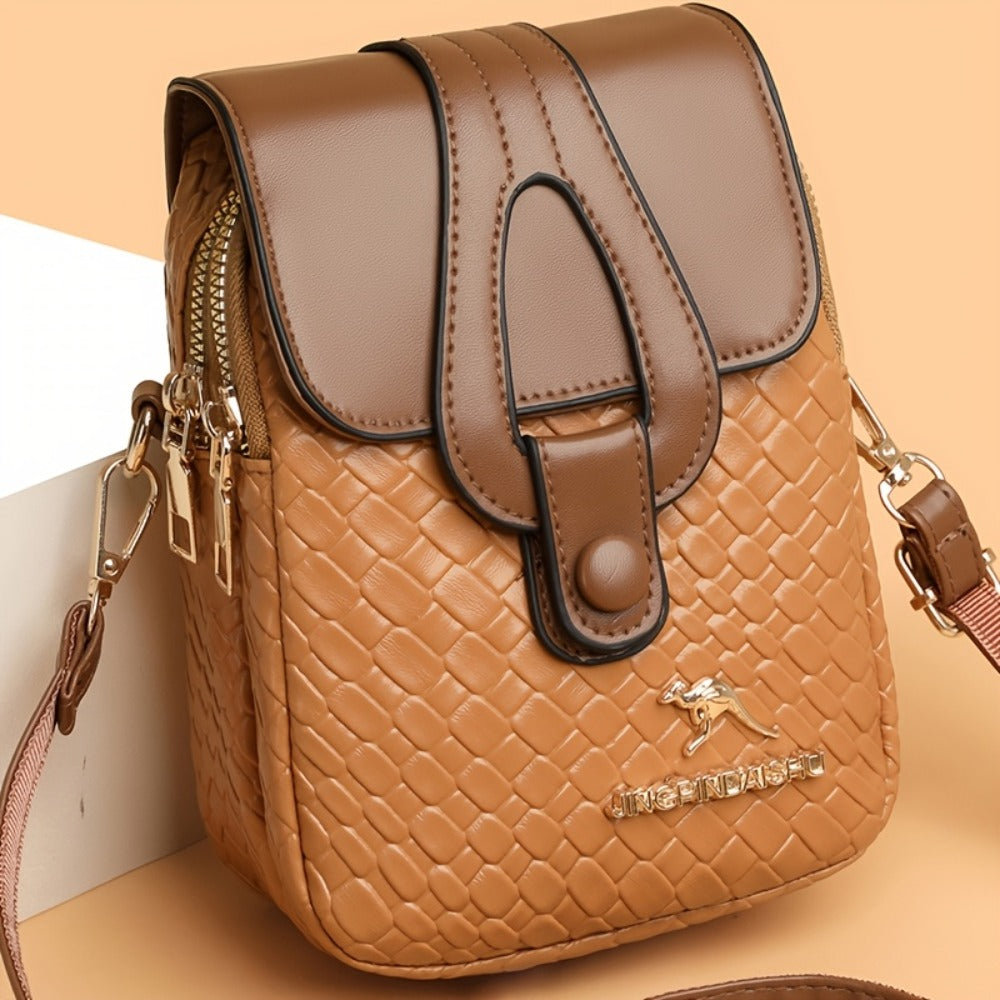 Crossbody Bag for Women – for Travel & Work, Woven Small Square Detachable Strap – detail view 7