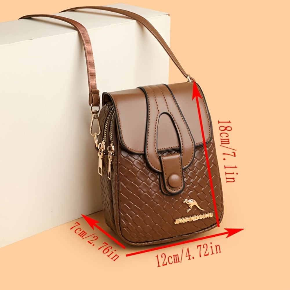 Crossbody Bag for Women – for Travel & Work, Woven Small Square Detachable Strap – detail view 8