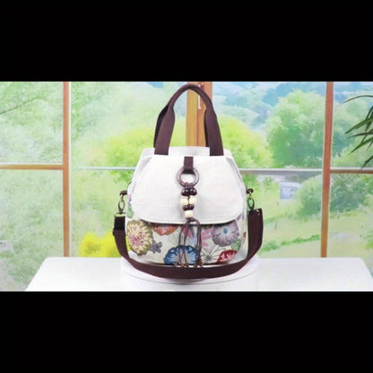 Crossbody Bag for Women – for Travel, Boho Floral Beaded Accent Multi – detail view 8