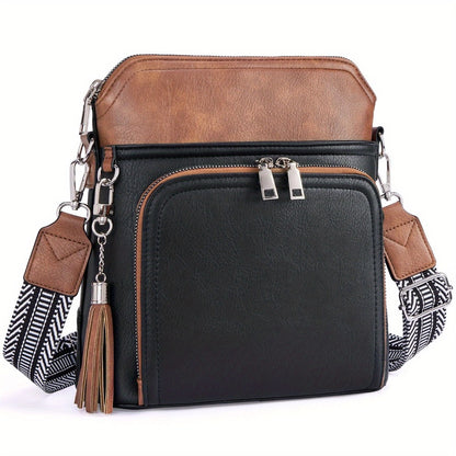 Crossbody Bag for Women – for Travel, Faux Leather Boho Tassel Chic – detail view 5