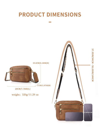 Crossbody Bag for Women – Vegan Leather, Adjustable Strap, Lightweight, for Travel & – detail view 19