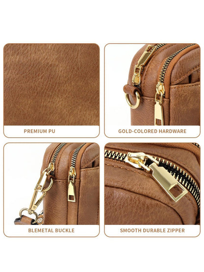 Crossbody Bag for Women – Vegan Leather, Adjustable Strap, Lightweight, for Travel & – detail view 21