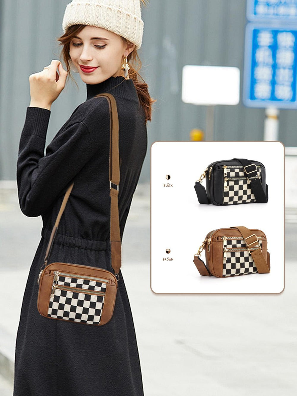 Crossbody Bag for Women – Vegan Leather, Adjustable Strap, Lightweight, for Travel & – detail view 25