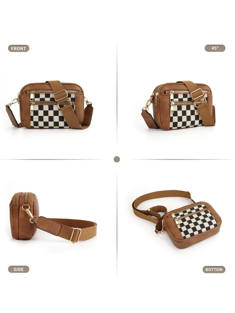 Crossbody Bag for Women – Vegan Leather, Adjustable Strap, Lightweight, for Travel & – detail view 31