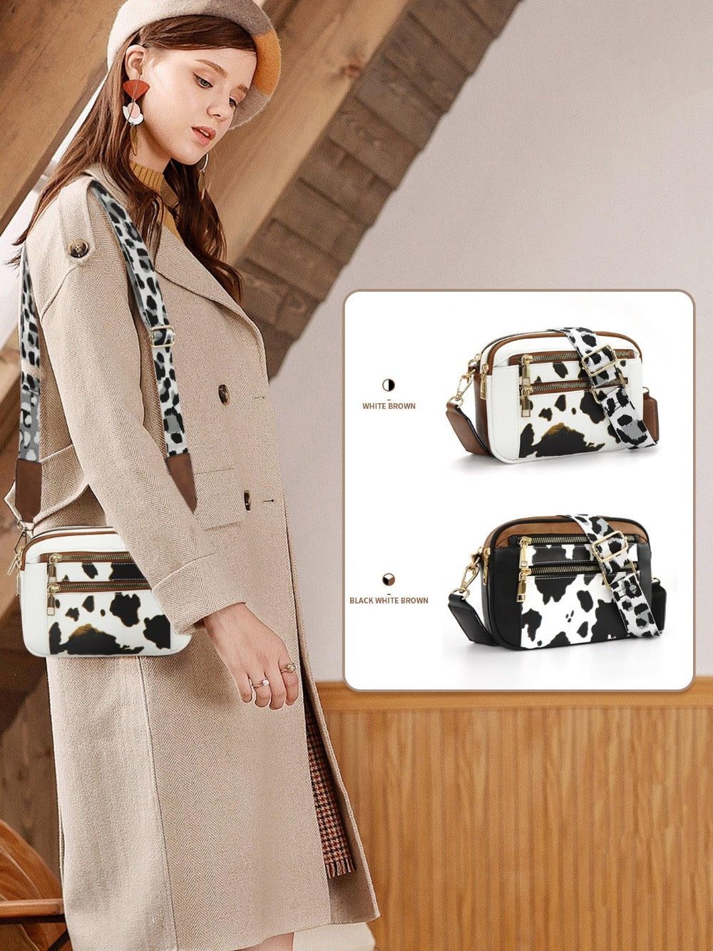 Crossbody Bag for Women – Vegan Leather, Adjustable Strap, Lightweight, for Travel & – detail view 32