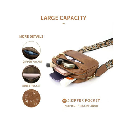 Crossbody Bag for Women – Vegan Leather, Adjustable Strap, Lightweight, for Travel & – detail view 10