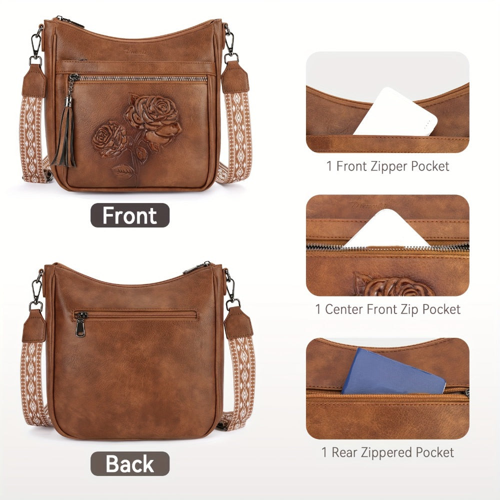 Crossbody Bag for Women – 7 Colors, Vegan Leather, Large Capacity, Adjustable Strap – detail view 5