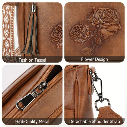 Crossbody Bag for Women – 7 Colors, Vegan Leather, Large Capacity, Adjustable Strap – detail view 7