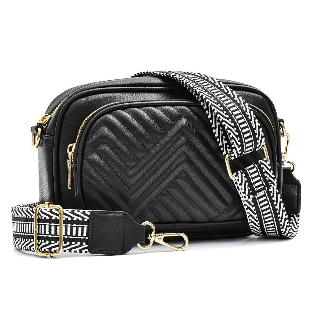 Crossbody Bag for Women – Vegan Leather, Quilted, Multi Pocket, Lightweight – detail view 10