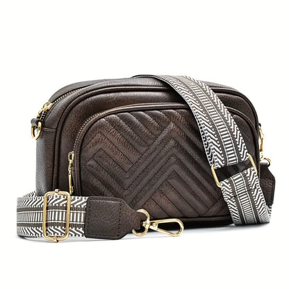 Crossbody Bag for Women – Vegan Leather, Quilted, Multi Pocket, Lightweight – detail view 16