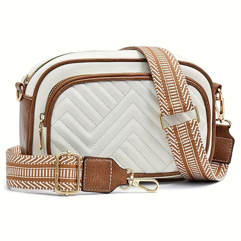 Crossbody Bag for Women – Vegan Leather, Quilted, Multi Pocket, Lightweight – detail view 19