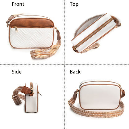 Crossbody Bag for Women – Vegan Leather, Quilted, Multi Pocket, Lightweight – detail view 2