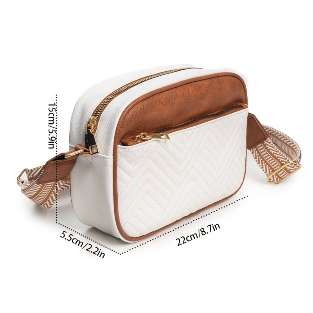 Crossbody Bag for Women – Vegan Leather, Quilted, Multi Pocket, Lightweight – detail view 4