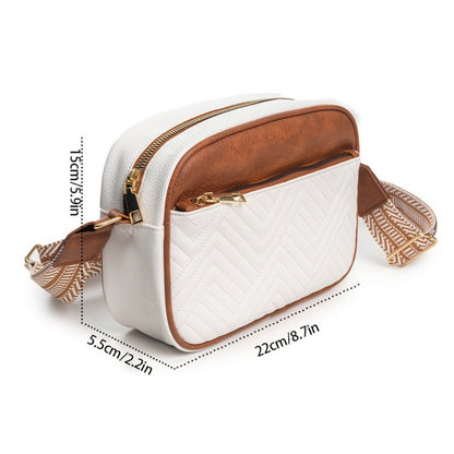 Crossbody Bag for Women – Vegan Leather, Quilted, Multi Pocket, Lightweight – detail view 4