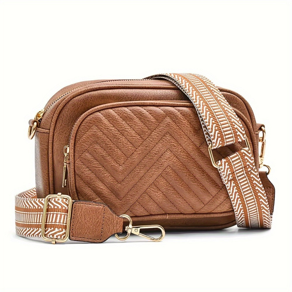 Crossbody Bag for Women – Vegan Leather, Quilted, Multi Pocket, Lightweight – detail view 9