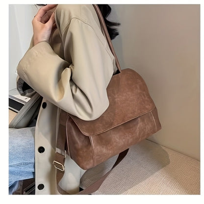 Crossbody Bag for Women – Vintage Leather Satchel Handmade Top – detail view 13