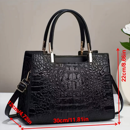 Crossbody Bag for Women – for Work, Crocodile Pattern Gradient Color Multifunctional – detail view 10