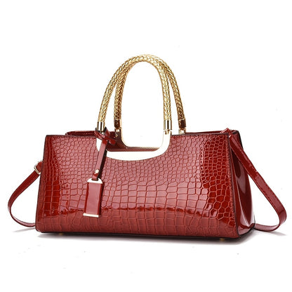 Women's Handbag – Alligator Pattern Evening Glossy Dinner – detail view 12