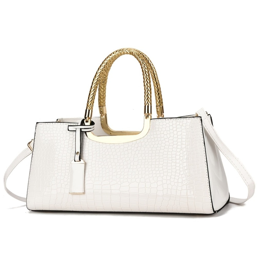 Women's Handbag – Alligator Pattern Evening Glossy Dinner – detail view 6