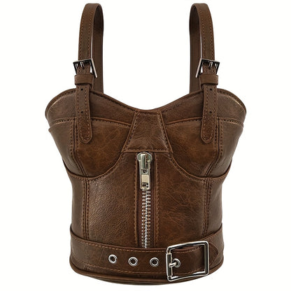 Women's Handbag – Mini, Dark Punk Zipper Creative Shape – detail view 24