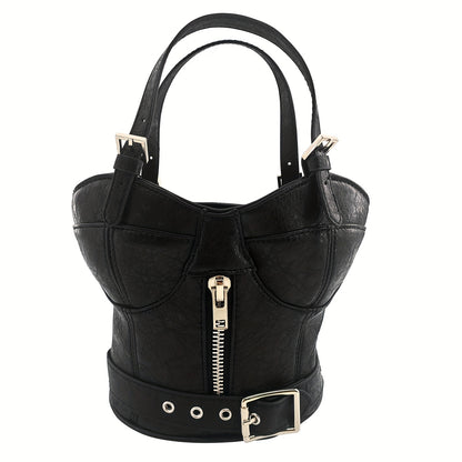 Women's Handbag – Mini, Dark Punk Zipper Creative Shape – detail view 25