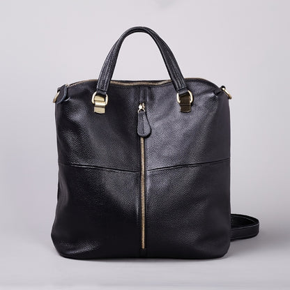 Laptop Backpack – Genuine Leather, for Travel & Work – front view - product view 18