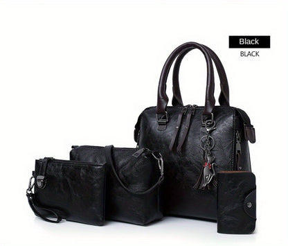 Shoulder Bag for Women – 4-Piece, Large Capacity, Adjustable Strap, for Everyday Use – detail view 16